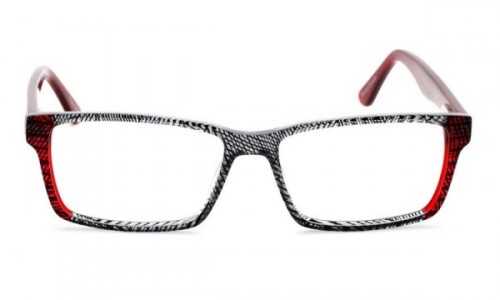 Italia Mia IM722 Eyeglasses, Black Red