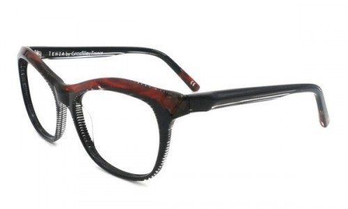 Tehia T50001 Eyeglasses, C01 Striped Black Crystal