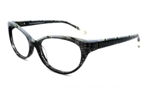 Tehia T50005 Eyeglasses, C01 Black Grey Horn