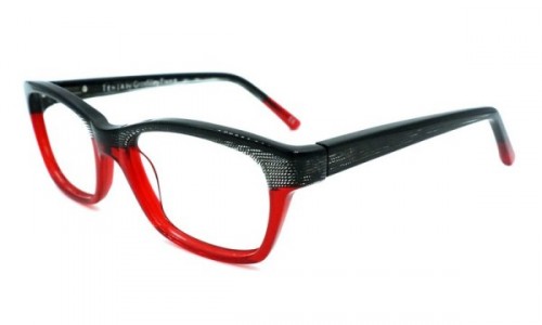 Tehia T50021 Eyeglasses, C01 Black Crystal Red
