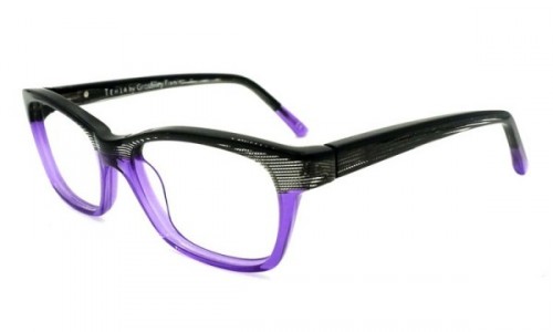 Tehia T50021 Eyeglasses, C02 Black Crystal Purple
