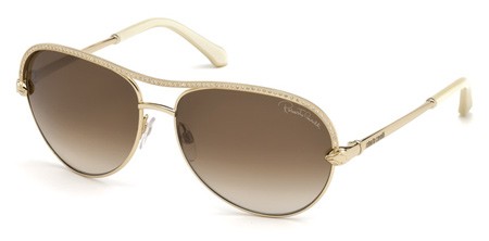 Roberto Cavalli VEGA Sunglasses, 28F - Shiny Rose Gold / Gradient Brown