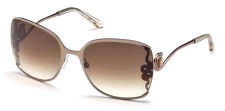 Roberto Cavalli WASAT Sunglasses, 34F - Shiny Light Bronze / Gradient Brown