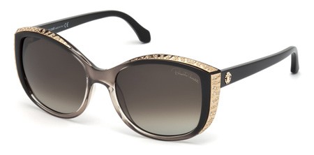 Roberto Cavalli YED Sunglasses, 05B - Black/other / Gradient Smoke