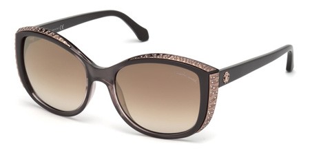 Roberto Cavalli YED Sunglasses, 50G - Dark Brown/other / Brown Mirror