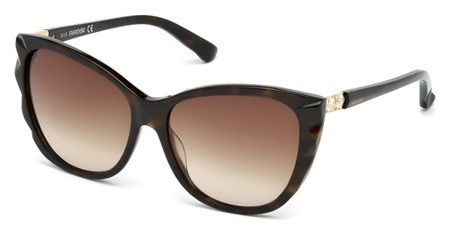 Swarovski FORTUNATE Sunglasses, 52F - Dark Havana / Gradient Brown