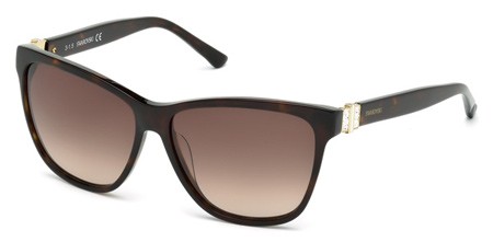 Swarovski FUNDAMENTAL Sunglasses, 52F - Dark Havana / Gradient Brown