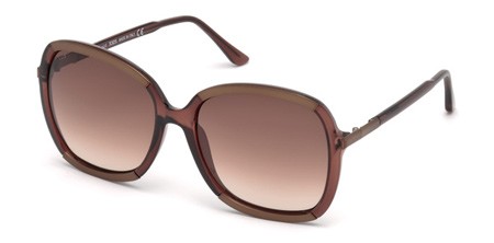 Tod's TO-0183 Sunglasses, 45F - Shiny Light Brown / Gradient Brown