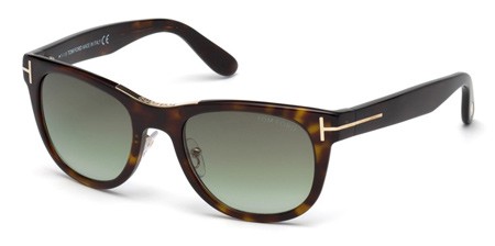 Tom Ford JACK Sunglasses, 52P - Dark Havana / Gradient Green