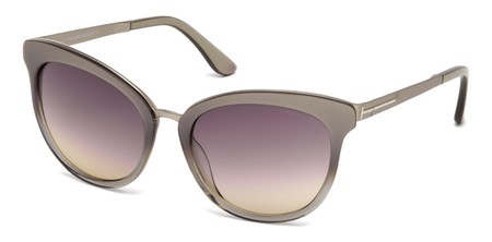 Tom Ford EMMA Sunglasses, 59B - Beige/other / Gradient Smoke