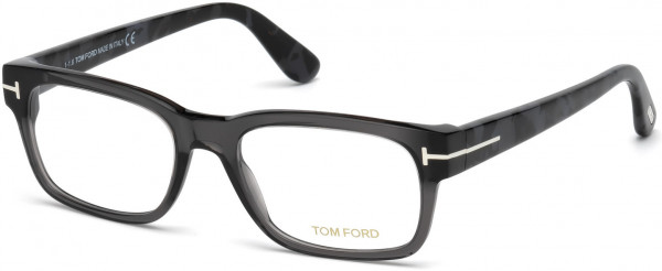 Tom Ford FT5432 Eyeglasses, 020 - Shiny Transparent Grey, Grey Havana