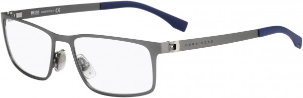 HUGO BOSS Black Boss 0841 Eyeglasses, 0R80 Semi Matte Dark Ruthenium