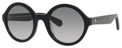 Kate Spade Khrista/S Sunglasses, 0S2J(O0) Black Silver Glitter