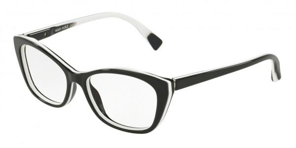 Alain Mikli A03060 Eyeglasses, 004 BLACK WHITE (BLACK)