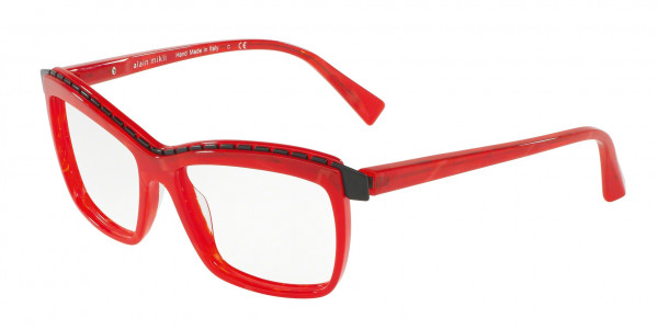 Alain Mikli A02018 Eyeglasses, 1057 RED MATT BLACK (RED)