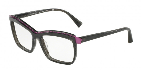 Alain Mikli A02018 Eyeglasses, 2399 PONTILLE' BLACK VIOLET (BLACK)