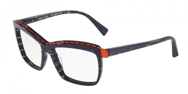 Alain Mikli A02018 Eyeglasses, 2892 RUMBLE VIOLET ORANGE (VIOLET)