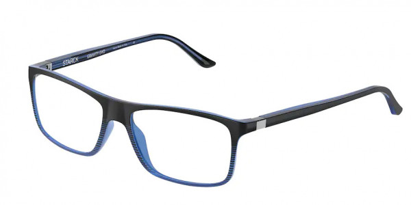 Starck Eyes SH1365X PL1365 Eyeglasses, 0036 PL1365 BLACK BLUE (BLACK)