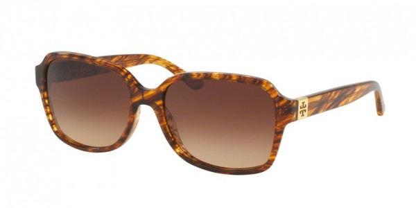 Tory Burch TY7098A Sunglasses, 161513 BROWN TRANSLUCENT HORN (BROWN)