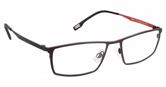 Evatik EVATIK 9135 Eyeglasses, (955) BLACK RED