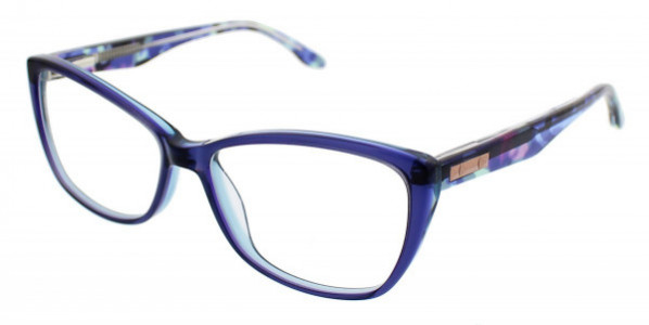 BCBGMAXAZRIA ODEYA Eyeglasses, Blue Laminate