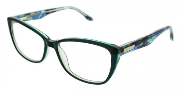 BCBGMAXAZRIA ODEYA Eyeglasses, Green Laminate