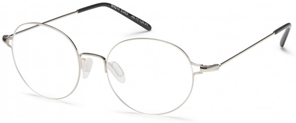 Menizzi M4014 Eyeglasses, 02-Shiny Silver