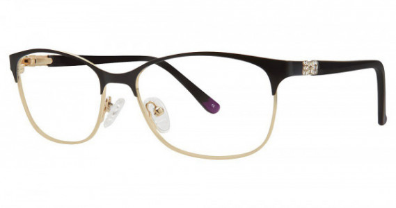 Genevieve ELOQUENT Eyeglasses, Matte Black/ Gold