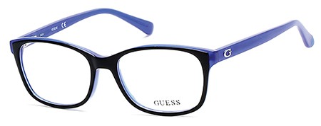 Guess GU2582 Eyeglasses, 001 - Shiny Black