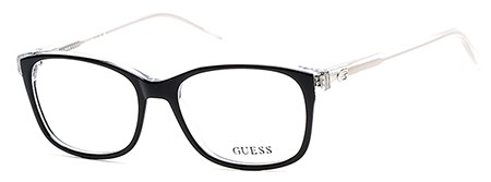 Guess GU2582 Eyeglasses, 003 - Black/crystal