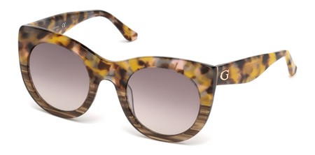 Guess GU-7485 Sunglasses, 53F - Blonde Havana / Gradient Brown
