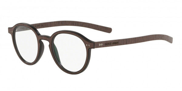 Giorgio Armani AR7114 Eyeglasses, 5526 MATTE BLACK/WOOD WENGE' (BROWN)