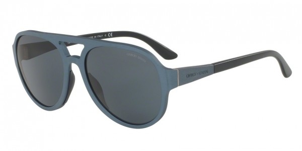 Giorgio Armani AR6037 Sunglasses, 314987 BRUSHED BLUE (BLUE)