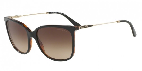Giorgio Armani AR8080 Sunglasses, 504913 TOP BLACK HAVANA (BLACK)