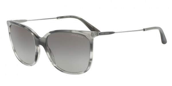 Giorgio Armani AR8080F Sunglasses, 549011 STRIPED GREY GREY GRADIENT (GREY)