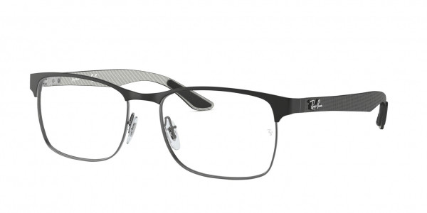 Ray-Ban Optical RX8416 Eyeglasses, 2916 MATTE BLACK ON GUNMETAL (BLACK)