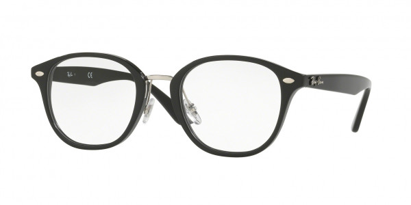Ray-Ban Optical RX5355F Eyeglasses, 2000 BLACK (BLACK)