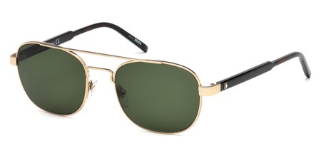 Montblanc MB602S Sunglasses, 52J - Dark Havana / Roviex