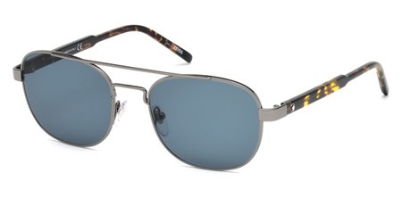 Montblanc MB602S Sunglasses, 55V - Coloured Havana / Blue