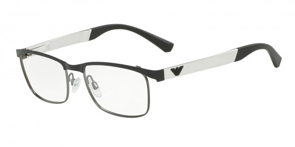 Emporio Armani EA1057 Eyeglasses, 3001 MATTE BLACK/MATTE GUNMETAL (BLACK)