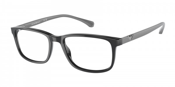 Emporio Armani EA3098 Eyeglasses, 5378 SHINY BLACK (BLACK)