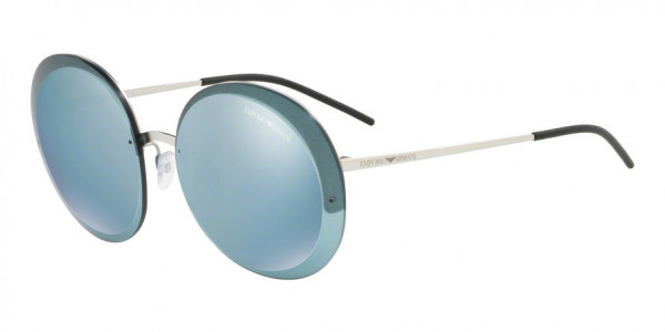 Emporio Armani EA2044 Sunglasses, 30456J MATTE SILVER (SILVER)