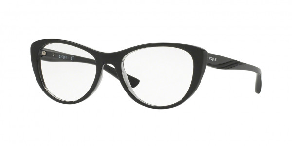 Vogue VO5102 Eyeglasses, 2385 TOP BLACK/GREY TRANSPARENT