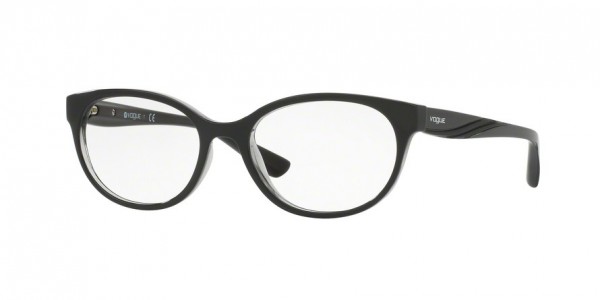 Vogue VO5103F Eyeglasses, 2385 TOP BLACK/TRANSPARENT GREY (BLACK)