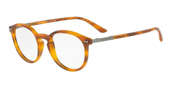 Giorgio Armani AR7121 Eyeglasses, 5585 MATTE STRIPED BROWN (BROWN)