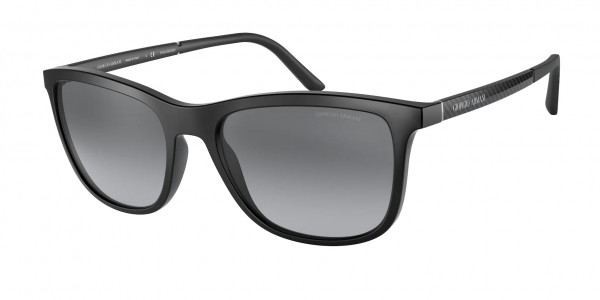 Giorgio Armani AR8087 Sunglasses, 5042T3 MATTE BLACK POLAR GREY GRADIEN (BLACK)