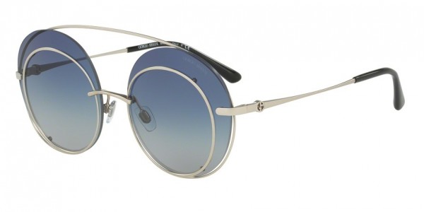 Giorgio Armani AR6043 Sunglasses, 30454L MATTE SILVER (SILVER)