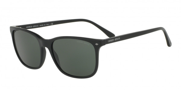 Giorgio Armani AR8089 Sunglasses, 504231 MATTE BLACK GREEN (BLACK)