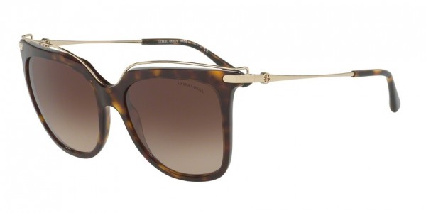 Giorgio Armani AR8091F Sunglasses, 502613 DARK HAVANA (HAVANA)