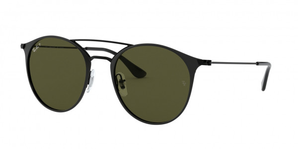Ray-Ban RB3546 Sunglasses, 186/9A MATTE BLACK ON BLACK (BLACK)